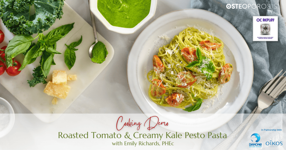 Roasted Tomato and Creamy Kale Pesto Pasta