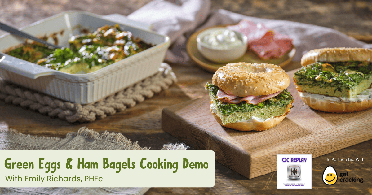 Cooking Demo Webinar: Green Eggs and Ham Bagels