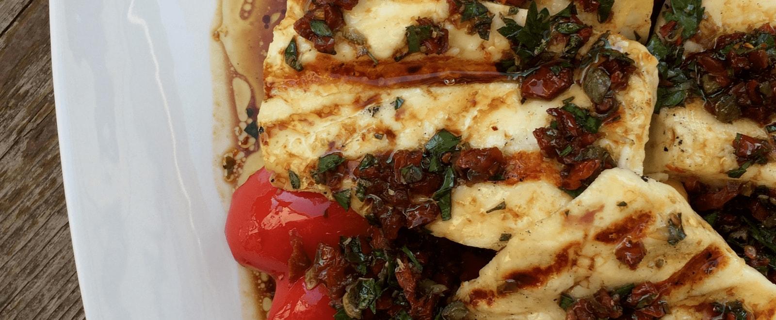 Grilled Halloumi and Peppers