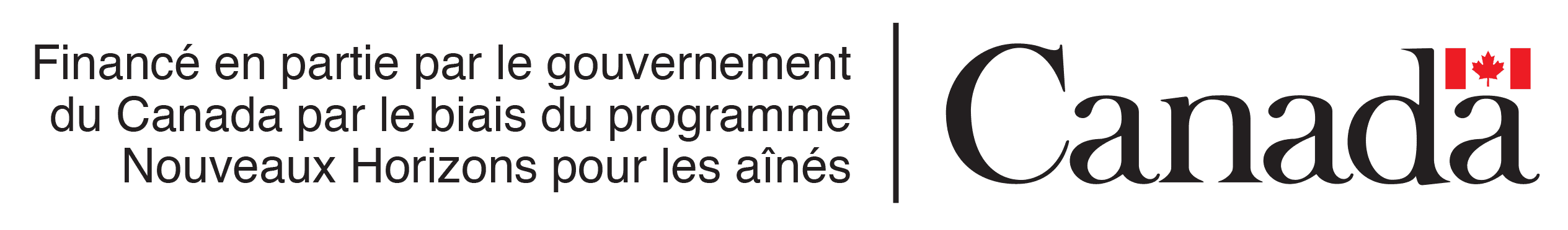 Financé en partie par le gouvernement du Canada par le biais du programme Nouveux Horizons pour les aînés