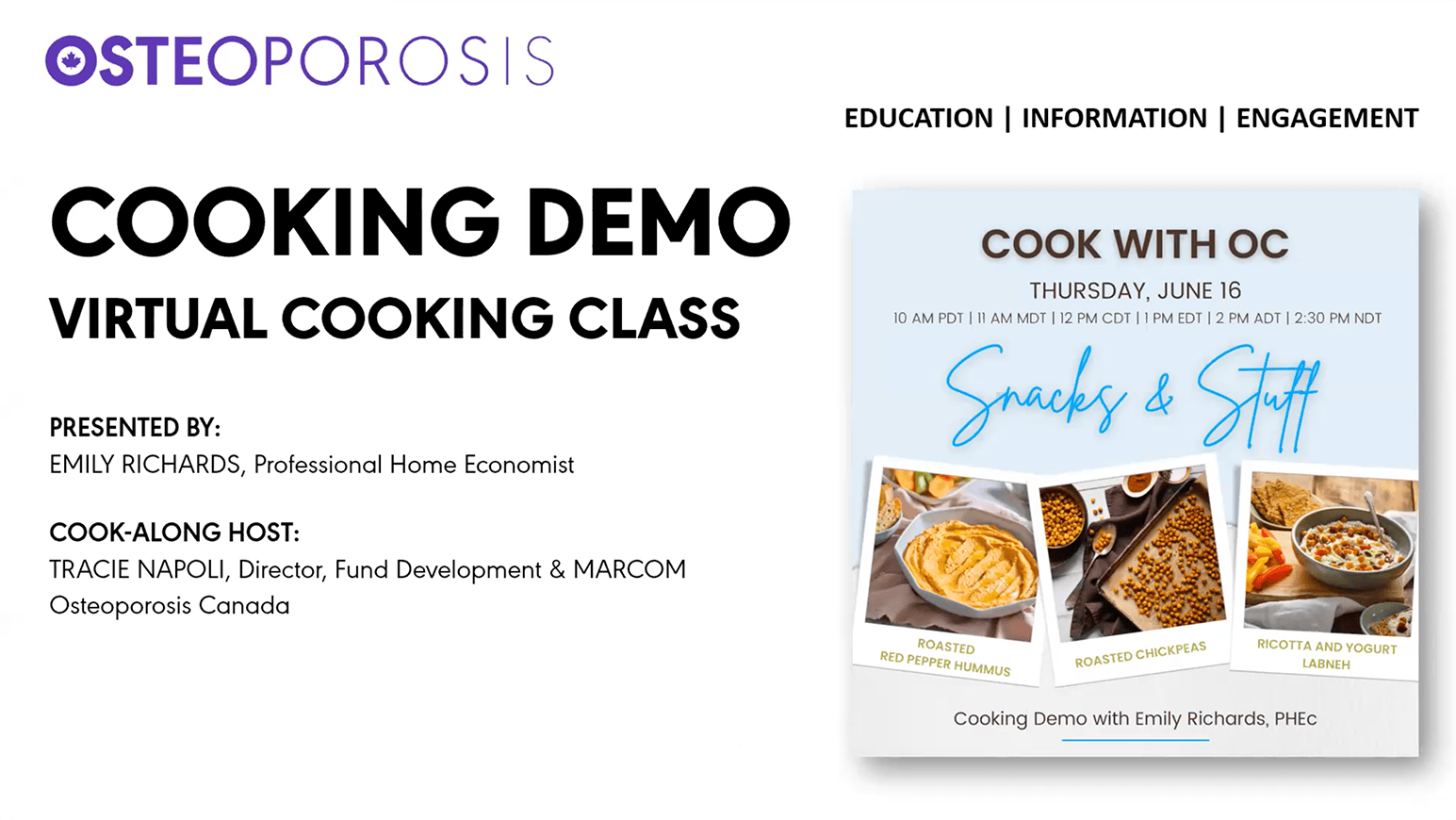 Cooking Demo Webinar: Snacks & Stuff