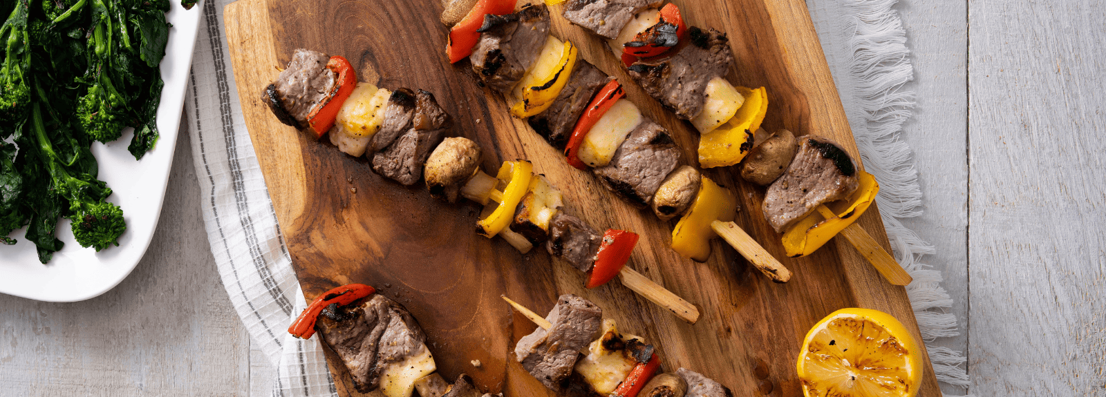 Grilled Beef and Halloumi Skewer