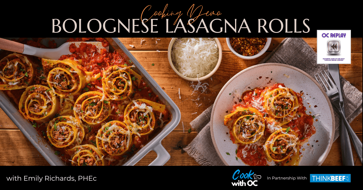 Cooking Demo Webinar: Bolognese Lasagna Rolls