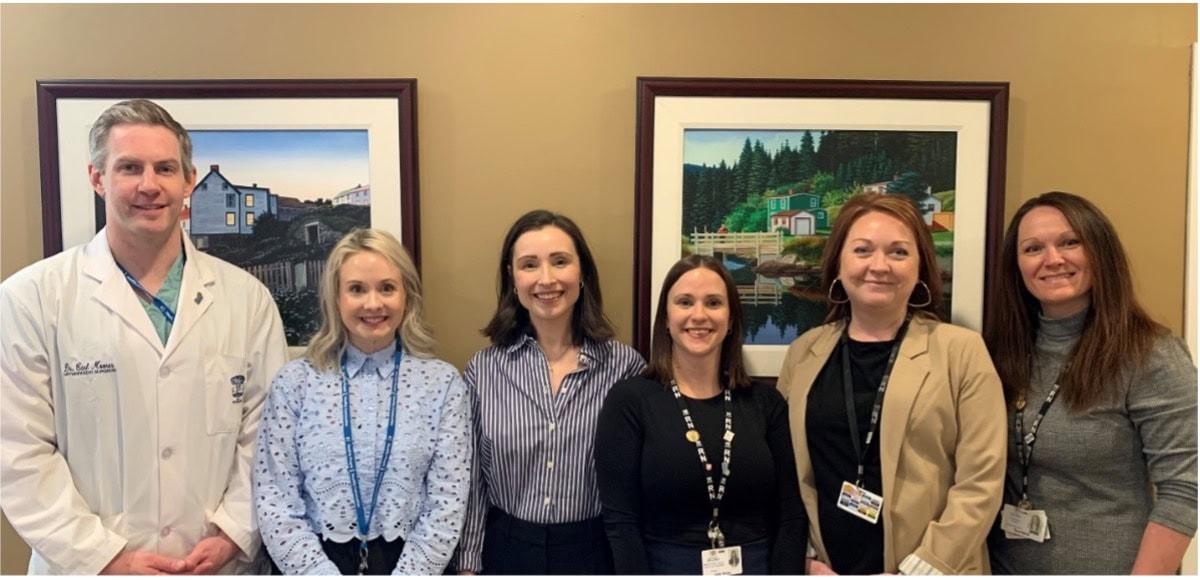 Photo (left to right): Dr. Nick Smith, Dr. Gillian Morrison, Dr. Allison Pridham, Kelly Dwyer, Tanya Whiffen, Tina Parrill