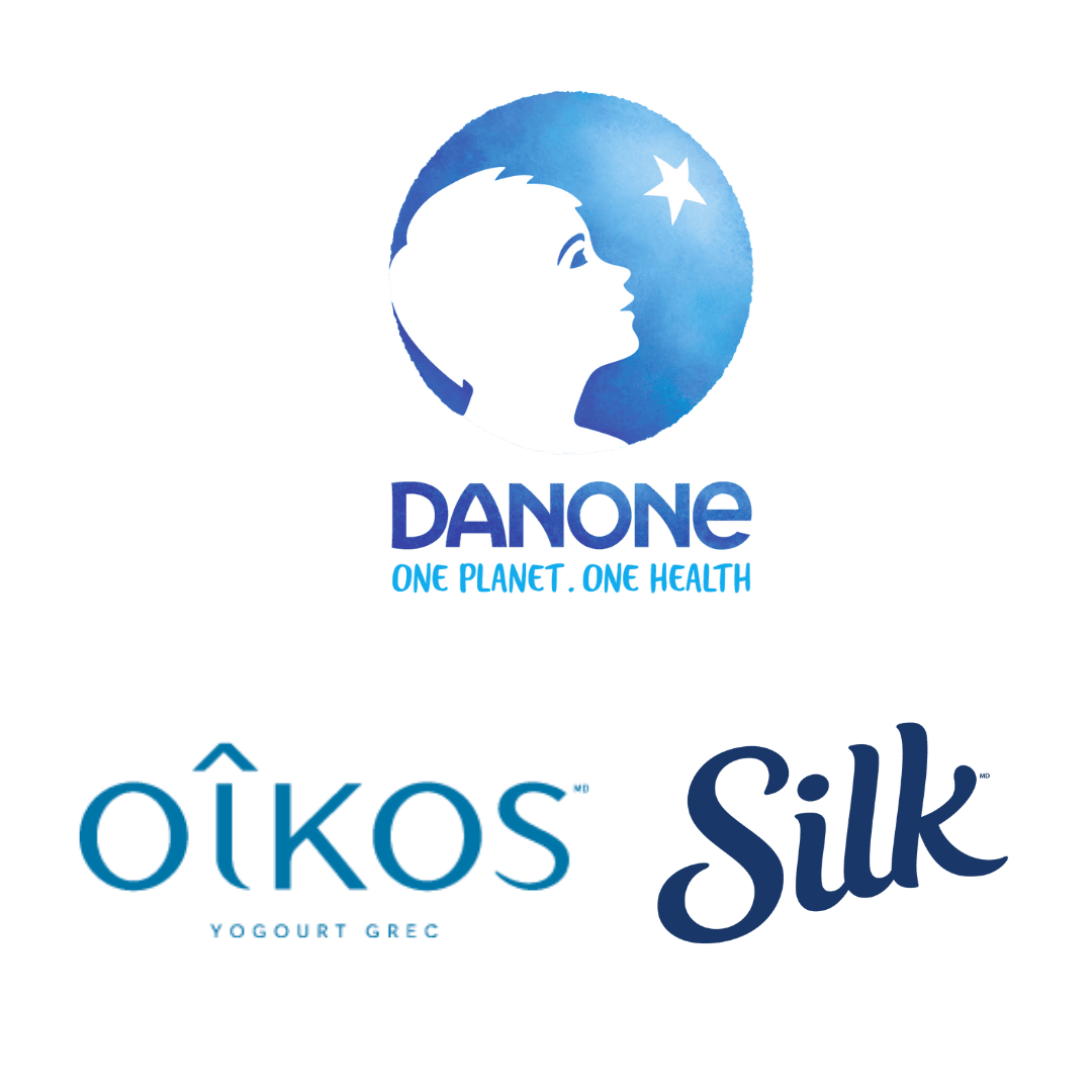 Danone Oikos and Silk logos