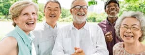 Group of older men and women laughing