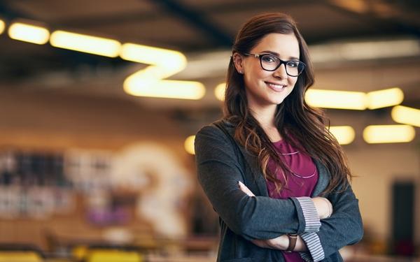 Woman smiling